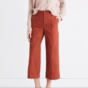 Madewell Langford Crop Wideleg Pintuck Pants 29